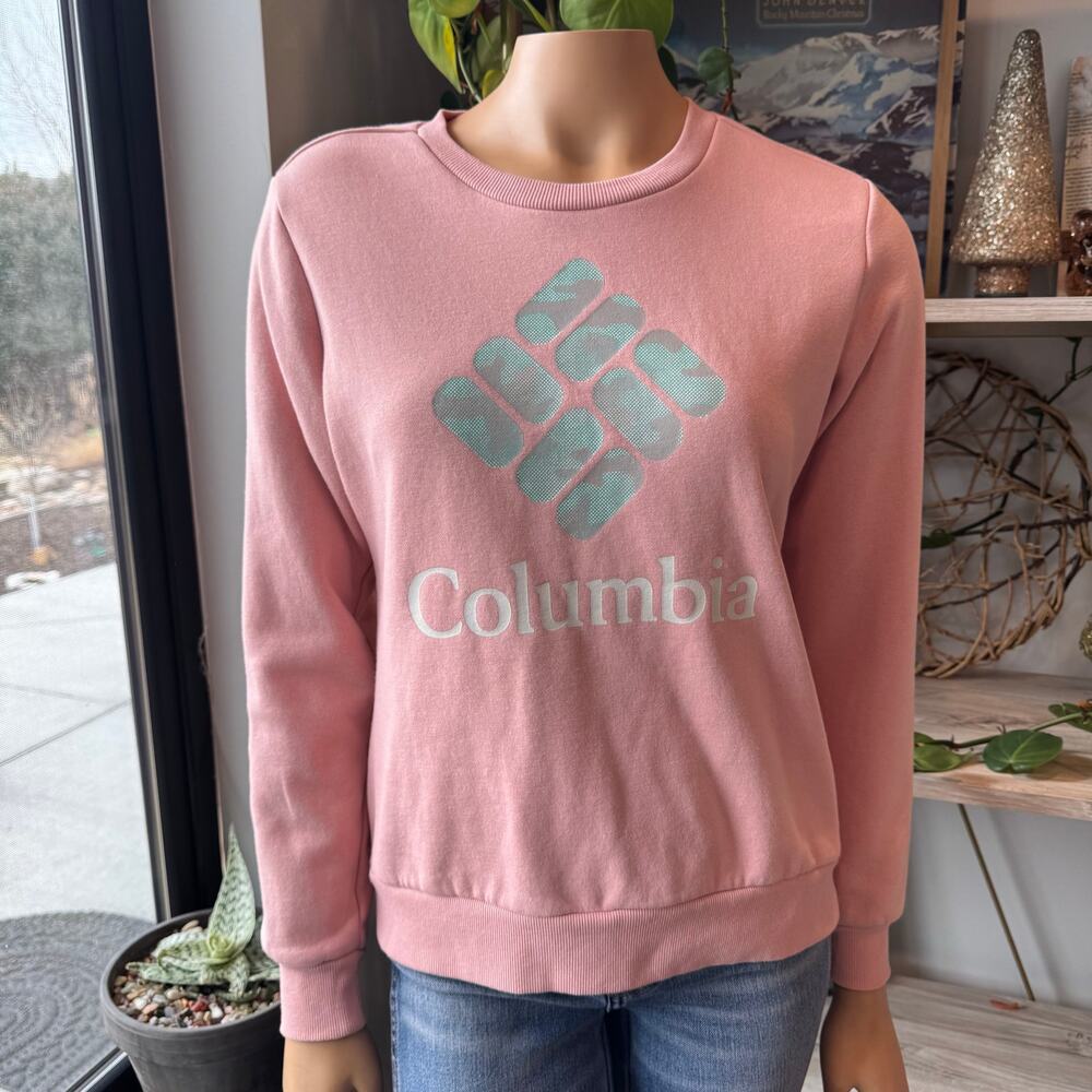 Columbia Women's Trek Graphic Crew Pullover Sweatshirt - Mineral Pink - Size XS - Picture 2 of 11